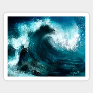 wave impasto Sticker